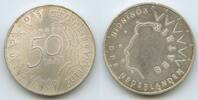 50 Gulden Silber 1987 Niederlande Netherlands M#5610 - 50th Anniversary of the Wedding of Queen Juliana and Prince Bernhard Fast unzirkuiert
