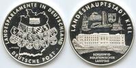 Silbermedaille nd. Landesparlamente in Deutschland M#2082 - Landeshauptstadt Kiel - Landtag Schleswig-Holstein Polierte Platte, leicht angelaufen