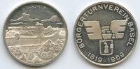 Schweiz Eidgenossenschaft Silbermedaille M097 - Bürgerturnverein Basel - Steinentor -