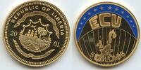 Liberia 5 Dollars G0236 - Europe ECU Multicolor-Gold-Plated -