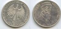Deutschland Bundesrepublik BRD 5 Mark Silber S0438 - Johannes Gutenberg Germany -