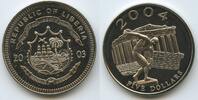 5 Dollars 2003 Liberia M#6563 - Olympiade Athen 2004 Griechenland Athens Olympic Games Polierte Platte