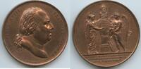 Frankreich France Große Bronzemedaille Ludwig XVIII. GX1258 - Geburt von Henri, Herzog von Bordeaux, Graf von Chambord -
