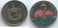 Kuba 1 Peso M#5597 - Fauna der Karibik Flamingos Farbmünze Cuba -