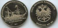 Deutschland Bundesrepublik Seestadt Bremerhaven Medaille PA555 - Deutsches Schiffahrtsmuseum - Flagschiff Barbarossa + Admiral Brommy -