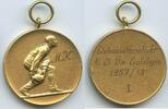 Unbestimmt Medaille vergoldet PA498 - Clubmeisterschaft K.Cl. Die Goldigen Kegeln Kegelclub -