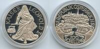 Österreich 100 Schilling Silber PA071 - Kaiser Leopold I. Proof Austria -