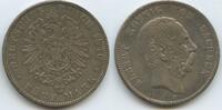 Deutsches Reich Kaiserreich Sachsen 5 Mark Silber S0030 - König Albert I. 1873-1902 German States Saxony -