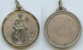 Unbestimmt Bronzemedaille versilbert, Rand vergoldet G13139 - Radfahrer -