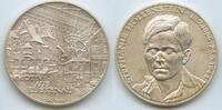 Österreich Vorarlberg Große Silbermedaille M#0151 - Stephanie Hollenstein 1886-1944 Motiv aus Lustenau - Strassenbahn -