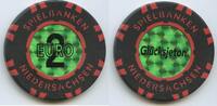 Deutschland Bundesrepublik Niedersachsen Casino Chip 2 Euro Spielmarke Jeton Token PA795 - Spielbanken Niedersachsen - Glücksjeton -
