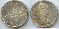 Kanada 1 Dollar Silber M#1020 - Kanu Boot Elizabath II. Canada -