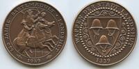 Deutschland Bundesrepublik Bayern Bronzemedaille PA403 - 650 Jahre Bartlmädult Landshut - Wappen der Stadt Landshut 1339 -