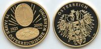 Österreich 2.Republik Silbermedaille vergoldet GY135 - 75 Jahre Österreichische Währung - Schilling -