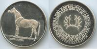 Silbermedaille nd Deutschland Bundesrepublik Niedersachsen PA167 - Deutsches Pferdemuseum Verden an der Aller  - Tempelhüter Polierte Platte, Kra...