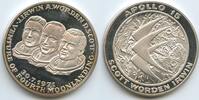 Große Silbermedaille 30.7.1971 Vereinigten Staaten von Amerika USA M#0036 - Apollo 15 Irwin, Worden, Scott USA Mondlandung Polierte Platte, leich...