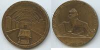 Tschechoslowakei CSSR Prag Bronzemedaille PA921 - Strahov Bibliothek - Löwe -