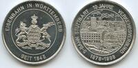 Deutschland Bundesrepublik Baden-Württemberg Medaille 10 Jahre Verkehrsverbund GY1126 - S-Bahn Stuttgart 1978-1988 - Eisenbahn in Württemberg seit 1845 -