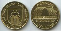 Deutschland Baden-Württemberg Tunnel-Taler Bronzemedaille vergoldet PA926 - Eröffnung Meisterntunnel Bad Wildbad - Die Thermen in Schwarzwald -