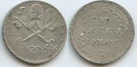 Vatikan Italien-Kirchenstaat Rom 2 Carlini Silber H0631 - RAR Papst Pius VI. 1775-1799 -