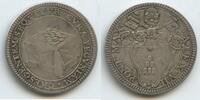 Vatikan Italien-Kirchenstaat Rom 1 Giulio Silber H0634 - RAR Papst Alexander VII. 1655-1667 Italian States Papal States -