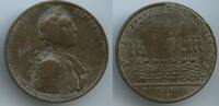 Deutsches Reich Baden Leopoldshafen Bronzegussmedaille Karl v. Lothringen PA927 - Überfahrt des Rhein der ungarischen Truppen bei Schröck -
