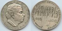 Österreich Salzburg Große Bronzemedaille versilbert in Original-Etui GN567 - 50 Jahre Salzburger Festspiele - Max Reinhardt 1873-1943 -