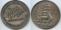 Deutschland Seestadt Bremerhaven Medaille versilbert PA939 - Windjammer Seute Deern Schiff Segelschiff - Gepflegte Gastlichkeit -