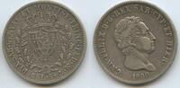 5 Lire Silber 1830 P Italien Sardinien Königreich GS481 - Carlo Felice 1821-1831 - Genua Italy Kingdom of Piedmont-Sardinia Sehr schön, Patina