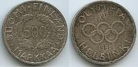 500 Markkaa Silber 1952 H Finnland M#3376 - XV. Olympiade Helsinki Suomi Finland Vorzüglich - Unzirkuliert, tolle Patina