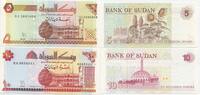 Sudan 5, 10 Dinars Banknoten Lot GB803 - Central Bank of Sudan -