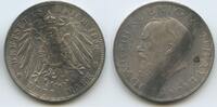 3 Mark Silber 1914 D München Bayern Königreich S0551 - Ludwig III. 1913-1918 RAR Vorzüglich, Patina, Fleck