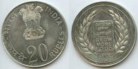Indien Republik 20 Rupees Silber GS1185 - Food for all FAO - Grow More Food - India -