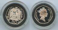 Großbritannien Great Britain United Kingdom 50 Pence Silber PA148 - British Presidency of European Council of Ministers - Elizabeth II. -