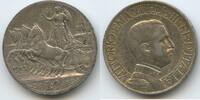 Italien Königreich 1 Lira Silber H0551 - Quadriga with standing female - Victor Emmanuel III. 1900-1946 Italy -