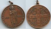 Vatikan Italien-Kirchenstaat Medaille tragbar M3895 - Sanctus Benedictus - Ora pro nobis - Benedikt von Nursia -