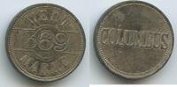 Deutsches Reich Kaiserreich Köln Wertmarke Jeton Token Automatenmarke T036 - Columbus 369 eingeschlagen - Fa. L.Stollwerck Geschicklichkeitsautomaten -