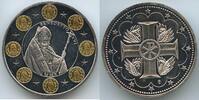 Vatikan Italien-Kirchenstaat Rom Medaille versilbert teilvergoldet PA012 - Papst Benedikt XVI. Vaticano Benedetto XVI. -