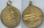 Deutschland München Bronzemedaille vergoldet M1086 - Sankt Korbinian Patron der Erzdiözese Freising 739-1989 -