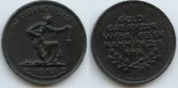 Deutsches Reich Weimar Medaille Not und Teuerung PA894 - In eiserner Zeit - Gold gab ich zur Wehr, Eisen nahm ich zur Ehr -