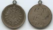 Deutsches Reich Kaiserreich 50 Pfennig für Bettelarmband M#6682 - Adler - Gravur Handarbeit - Wilhelm I. 1871-1888 -