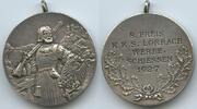 Deutsches Reich Weimar Schützenmedaille versilbert PA967 - 8. Preis K.K.S. Lörrach Werbeschiessen -