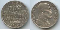 Tschechoslowakei Silbermedaille M#6882 - Tomáš Masaryk 1850-1937 Czechoslovakia -