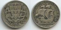 Portugal 2,50 Escudos Silber M#6974 - Segelschiff Sail-Ship Republica Portuguesa -