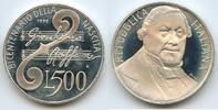 500 Lire Silber 1992 R Rom Italien Republik G1713 - 200th Anniversary of the Birth of Gioacchino Rossini Italy Unzirkuiert, leicht angelaufen