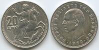 Griechenland 20 Drachmai Silber H0487 - Selene auf Pferd, Delphin Greece -