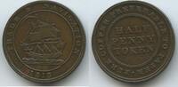Half Penny Token (½ Penny) 1813 Kanada Nova Scotia G2222 - Trade & Navigation - Pure copper preferable to paper Sehr schön