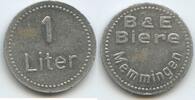Deutschland Bundesrepublik Bayern Biermarke 1 Liter Bier Wertmarke Bierzeichen M#8518 - Memmingen B&E Biere Memminger Brauerei Bürger-u. Engelbräu -
