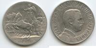 Italien Königreich 1 Lira Silber M#8621 - Taly auf Quadriga - Victor Emmanuel III. 1900-1946 Italy -