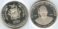 250 Francs Guinéens 1969 Guinea Republik GS885 - Alpha Yaya Diallo - 10. Jahre Unabhängigkeit Polierte Platte, leichte Berührungsspuren